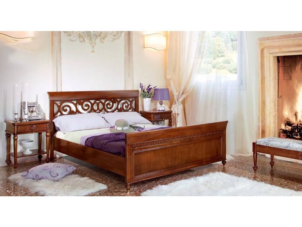 кровать двуспальная 160х200 Monte Cristo Bourbon (noce chiaro)