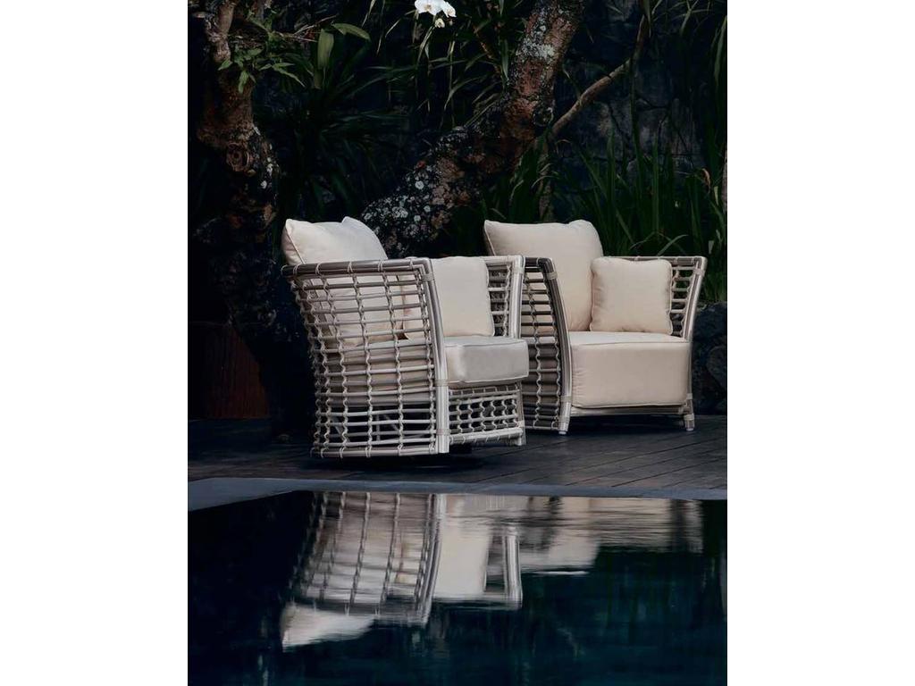 кресло садовое с подушками Skylinedesign Villa (WHITE MUSHROOM)