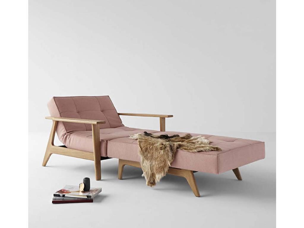 кресло с деревянными подлокотниками тк.XXX Innovation Splitback (розовый)