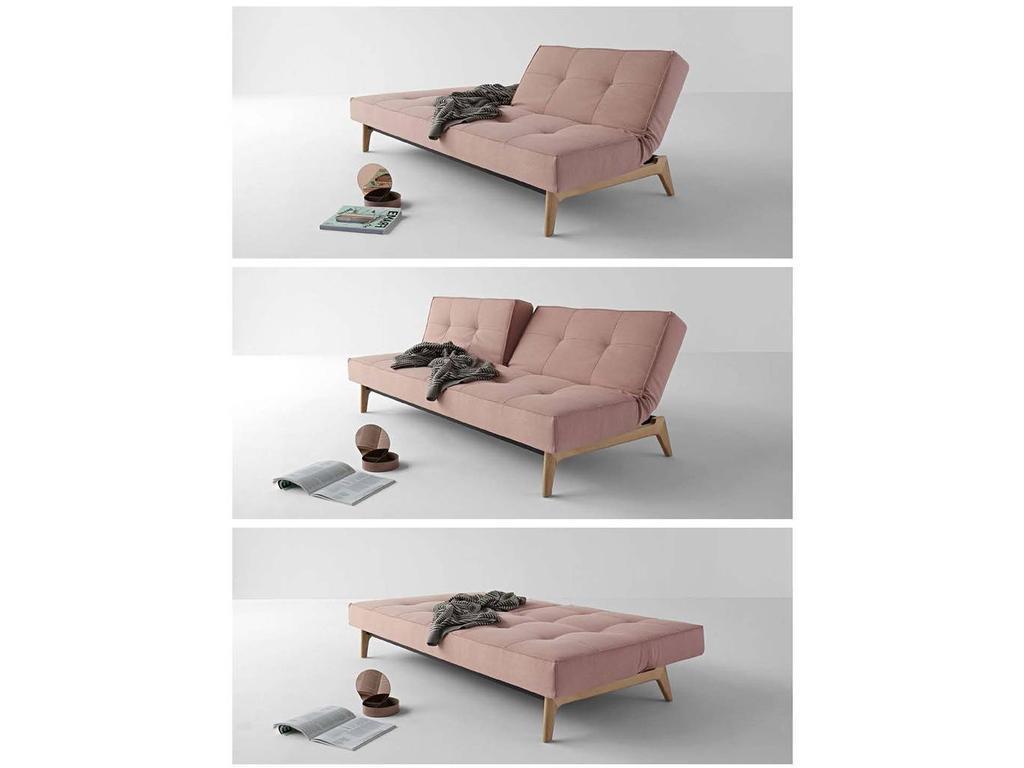 диван с деревянными ножками Innovation Splitback (розовый)