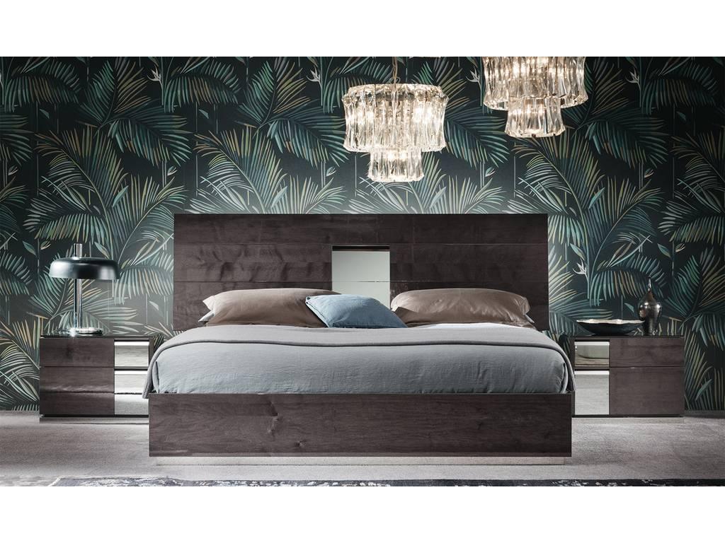 кровать двуспальная 160х200 ALF Heritage (dark velvet birch high gloss)