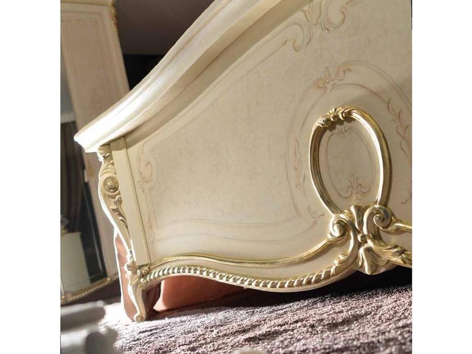 кровать двуспальная 160х190 Arredo Classic Tiziano (слоновая кость, золото)