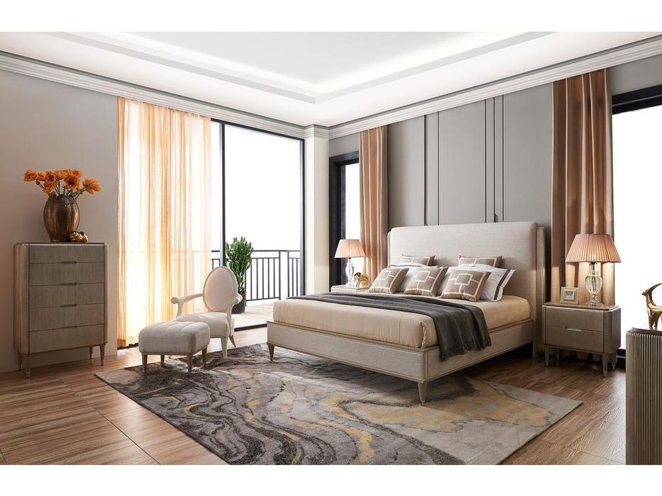 кровать двуспальная 180х200 серебристо серый велюр Fratelli Barri Rimini (серебро)
