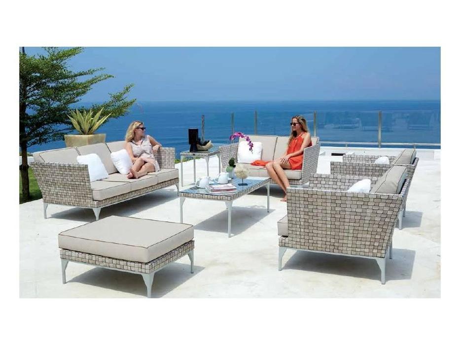 кресло садовое отдыха с подушками Skylinedesign Brafta (Seashell)