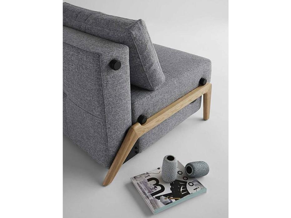 диван-кровать 140 с деревянными ножками тк.565 Innovation Cubed (серый)
