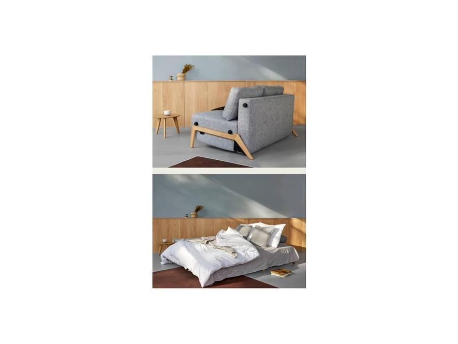 диван-кровать 140 с деревянными ножками тк.565 Innovation Cubed (серый)