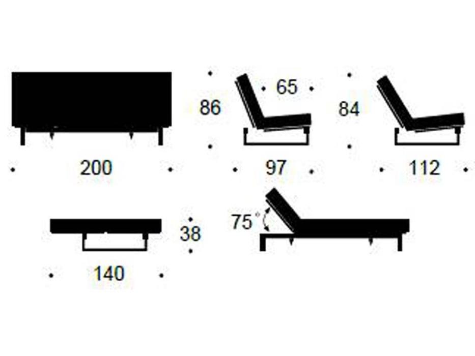 диван-кровать раскладной Innovation Fraction (желтый)