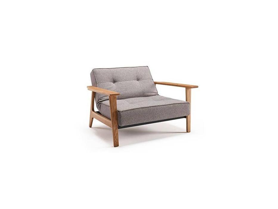 кресло с деревянными подлокотниками тк.509 Innovation Splitback (серый)
