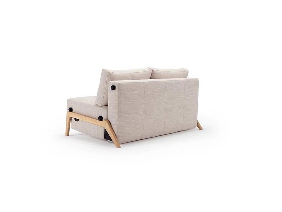 диван-кровать раскладной с деревянными ножками тк.612 Innovation Cubed (бежевый)