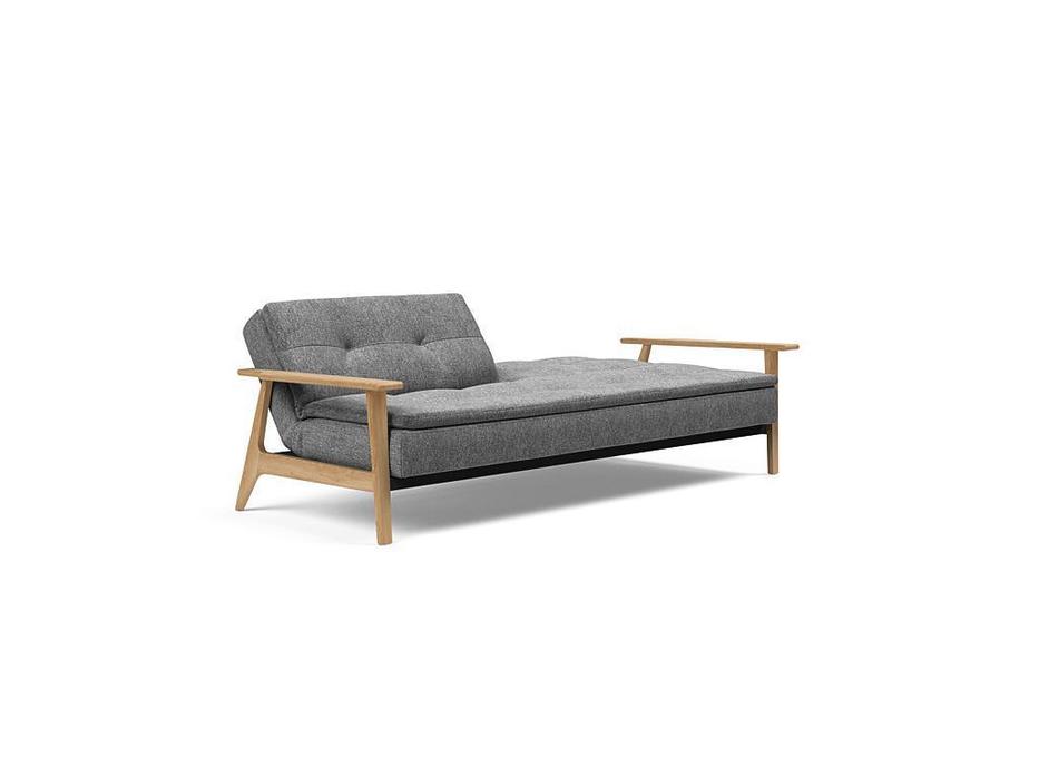диван с деревянными подлокотниками тк. 563 Innovation Dublexo (серый)