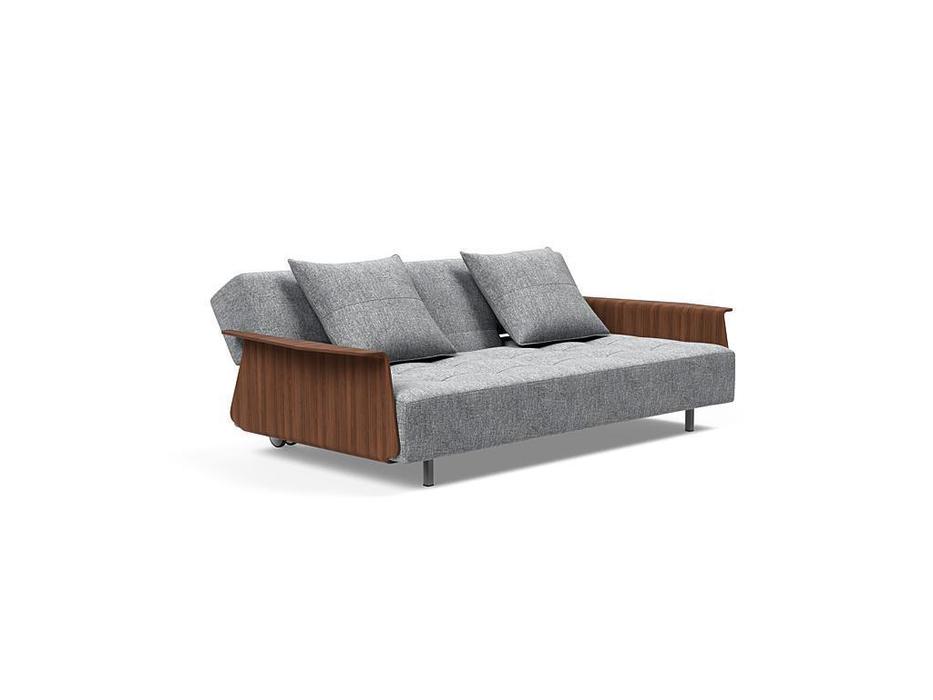 диван-кровать с подлокотниками 140 см раскладной тк565 Innovation Long Horn (серый)
