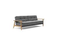 диван с деревянными подлокотниками тк. 563 Innovation Dublexo (серый)